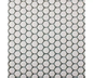 PENNY ROUND 3/4-inch White textured matte porcelain mosaic wall / floor tile