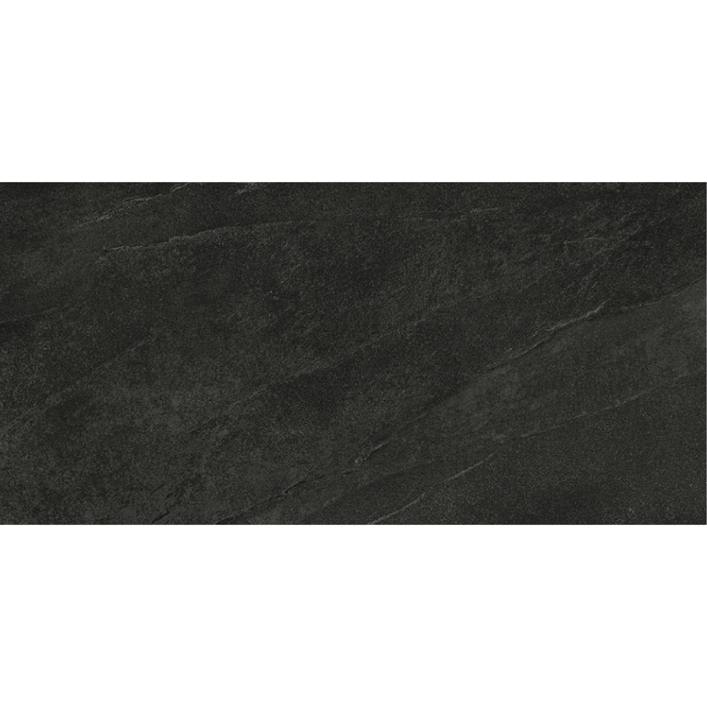 ASHIMA Black 12 x 24 stone effect matte wall / floor tile