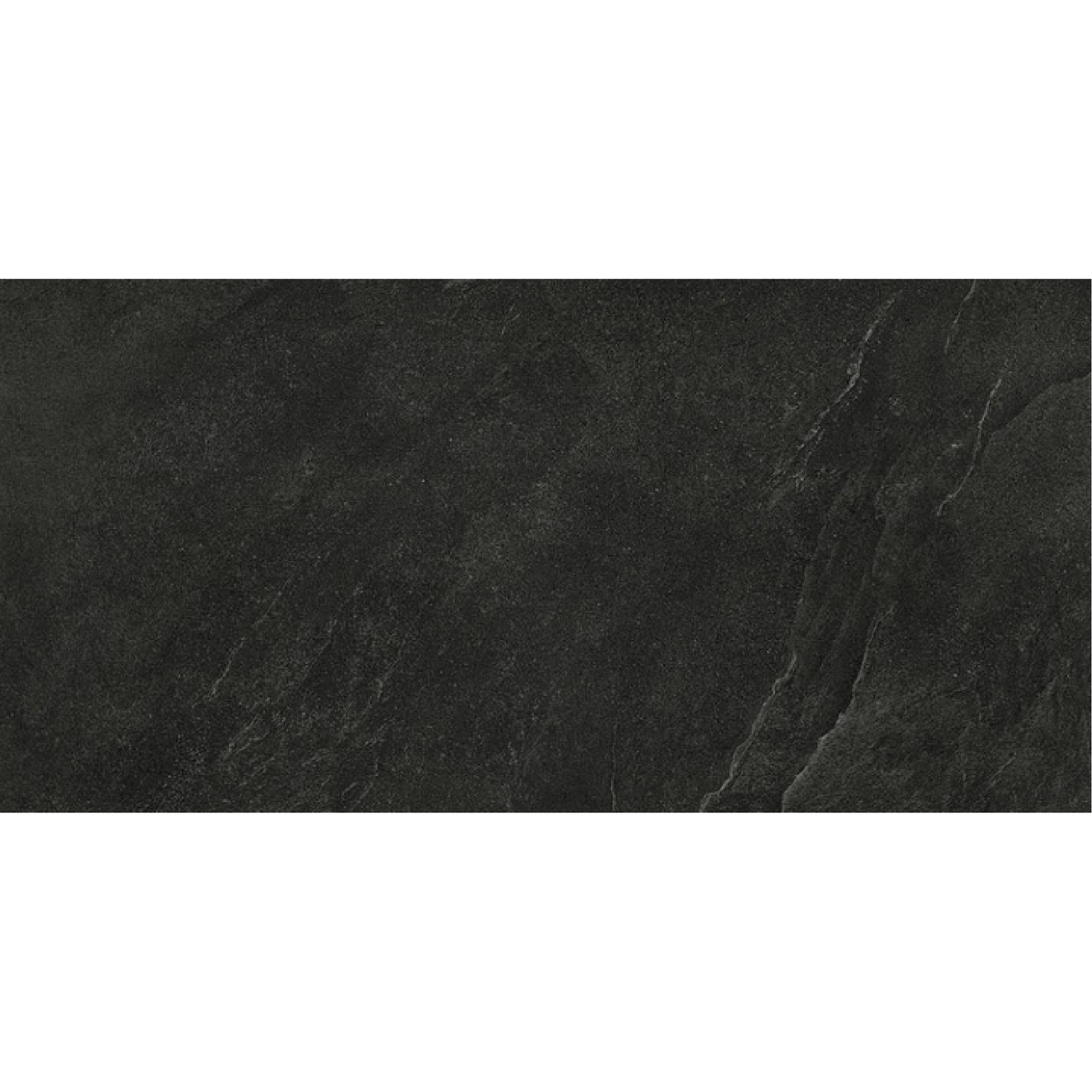 ASHIMA Black 24 x 48 stone effect matte wall / floor tile