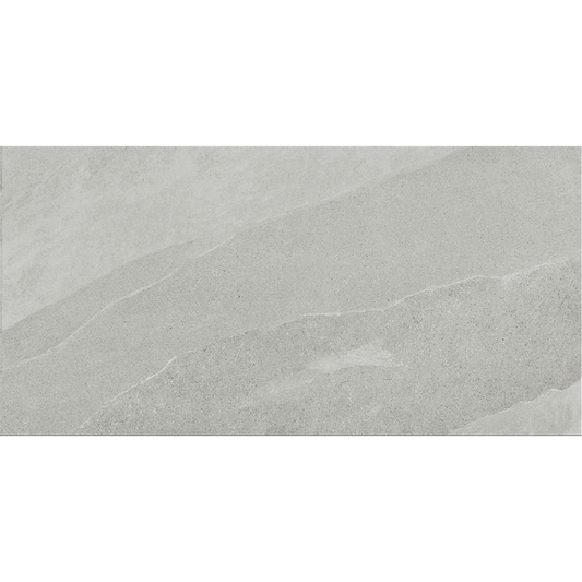 ASHIMA Grey 12 x 24 stone effect matte wall / floor tile
