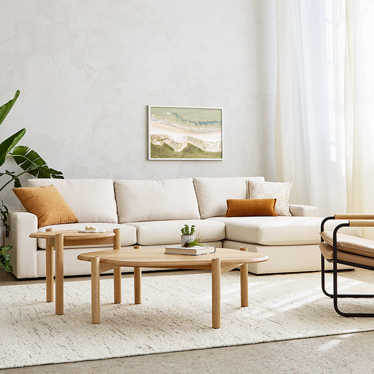 Gus* Modern ASHDALE Merino Cream sectional (left)