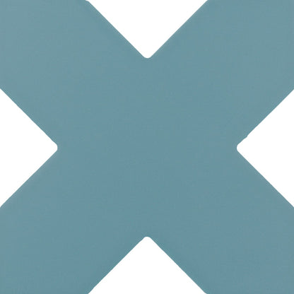 PORTO Azure 5 x 5 "cross" and / or 6.5 x 6.5 "star" porcelain matte wall / floor tile