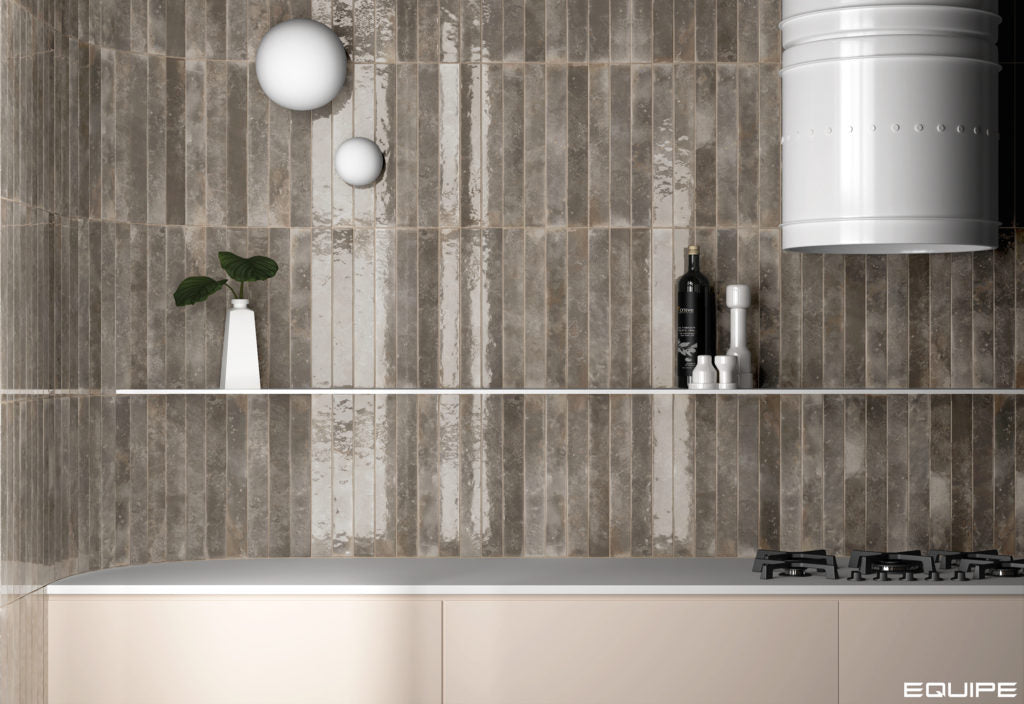 BALI Dark Pearl 2 x 16 glossy wall tile