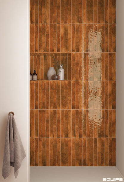 BALI Ginger 2 x 16 glossy wall tile