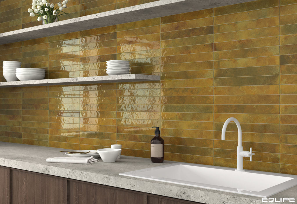 BALI Moss 2 x 16 glossy wall tile