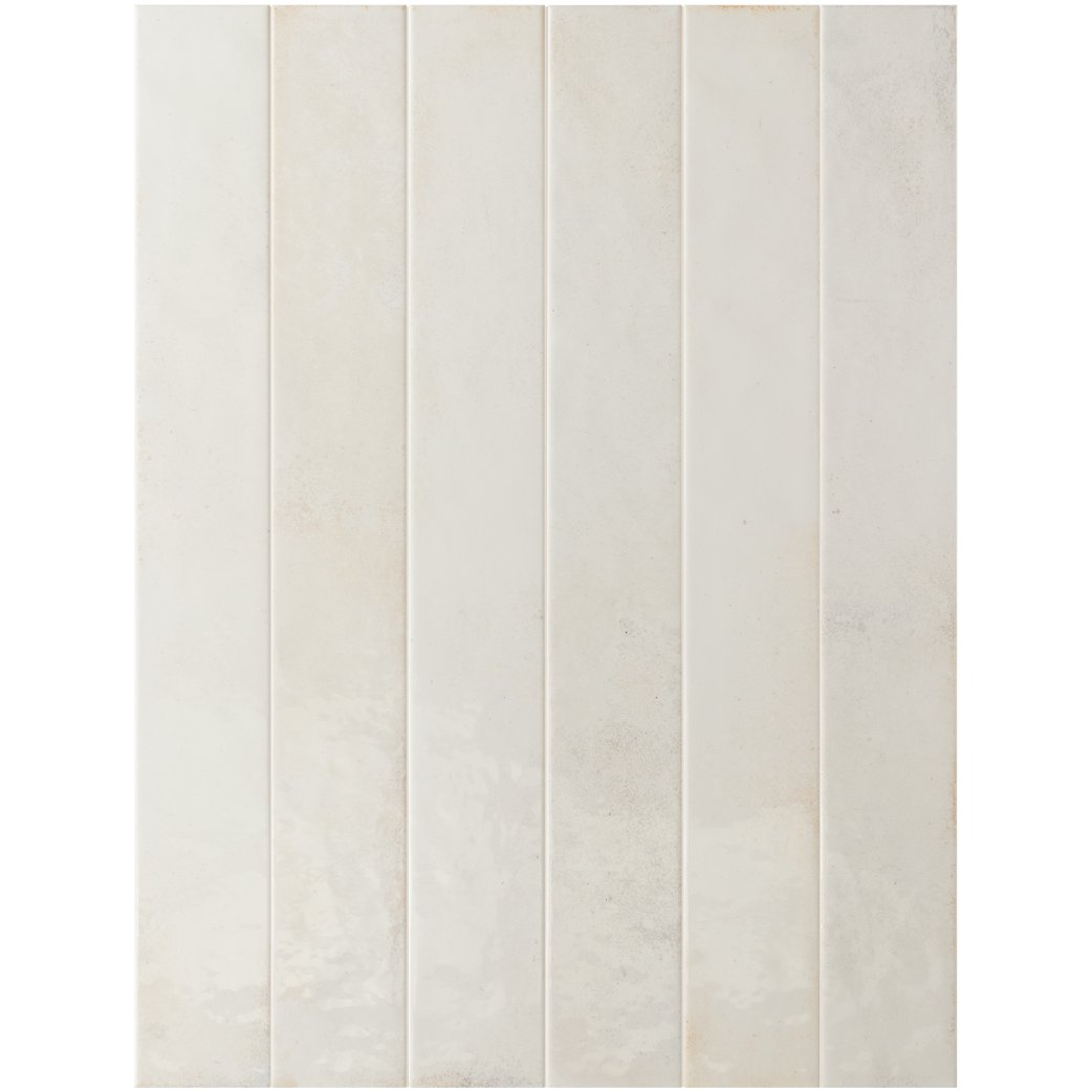 BALI White 2 x 16 glossy wall tile