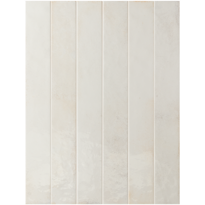 BALI White 2 x 16 glossy wall tile
