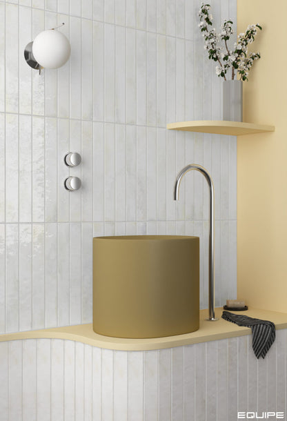 BALI White 2 x 16 glossy wall tile