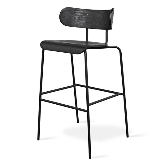 Gus* Modern BANTAM Black Ash bar stool