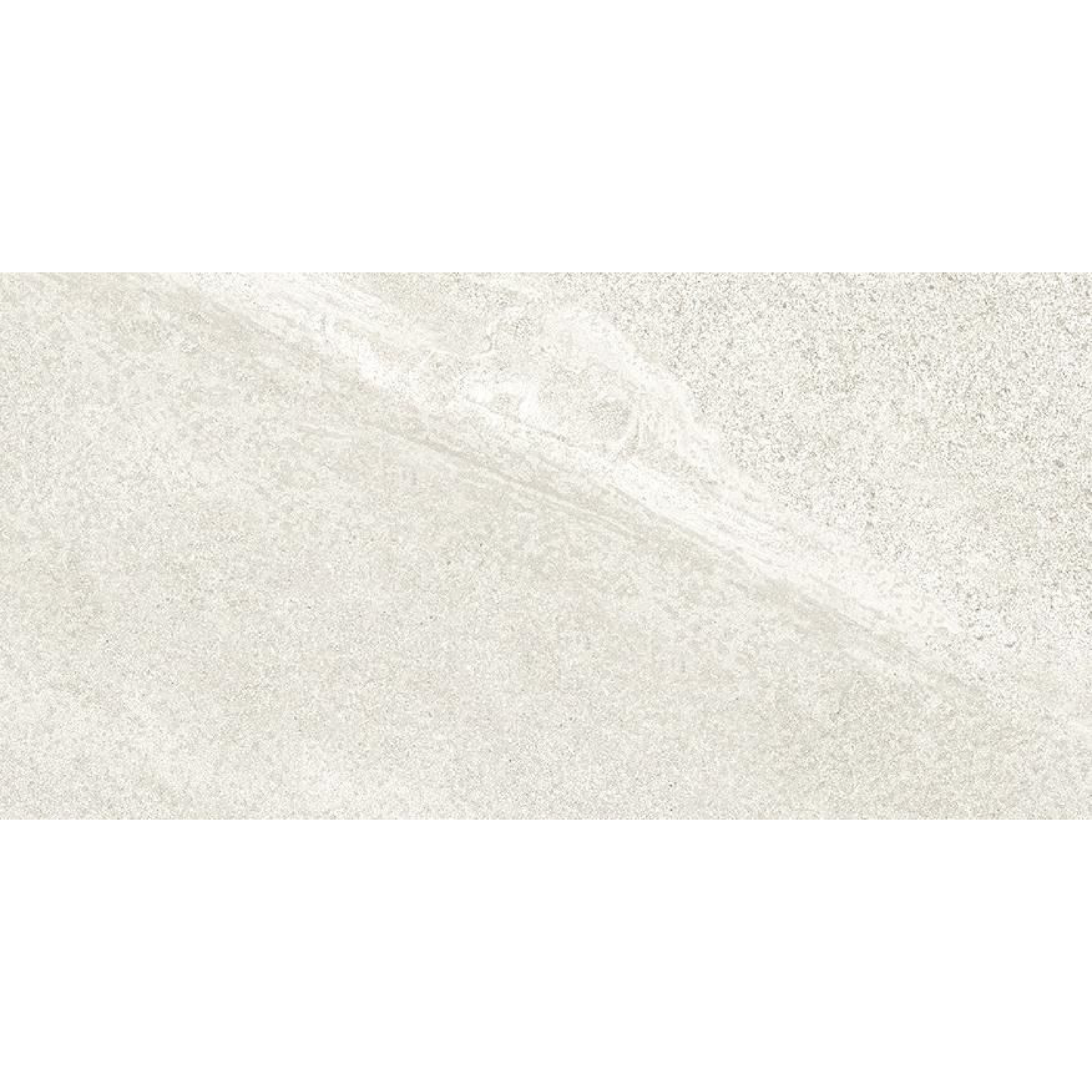 BEACH White 12 x 24 stone effect matte wall / floor tile