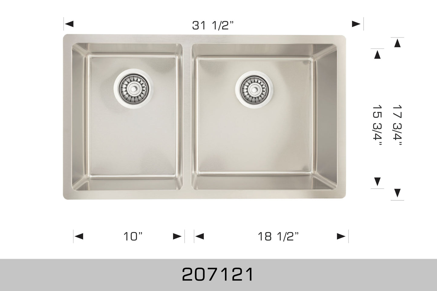 BOSCO Standard Series double bowl stainless steel kitchen sink