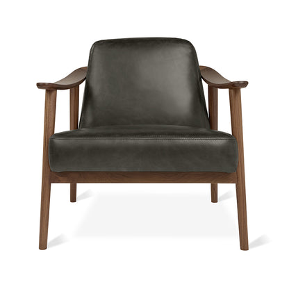 Gus* Modern BALTIC Tucson Char leather chair with Walnut frame