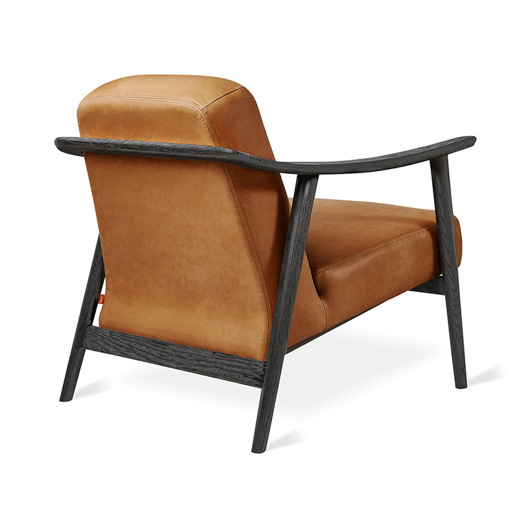 Gus* Modern BALTIC Tucson Sienna leather chair with Black Ash frame