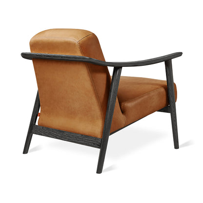Gus* Modern BALTIC Tucson Sienna leather chair with Black Ash frame