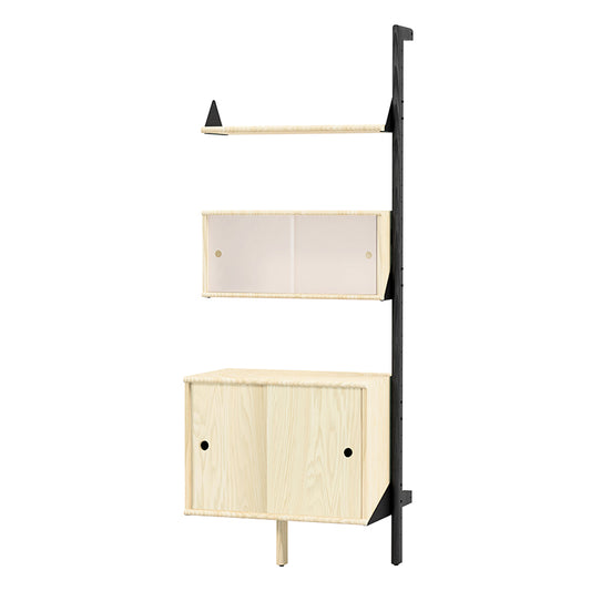 Gus* Modern BRANCH Black / Blonde Ash with Black multi storage unit add-on