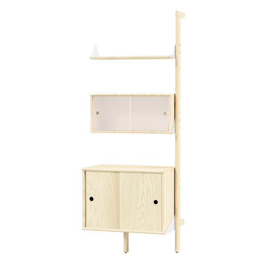 Gus* Modern BRANCH Blonde Ash with White multi storage unit add-on