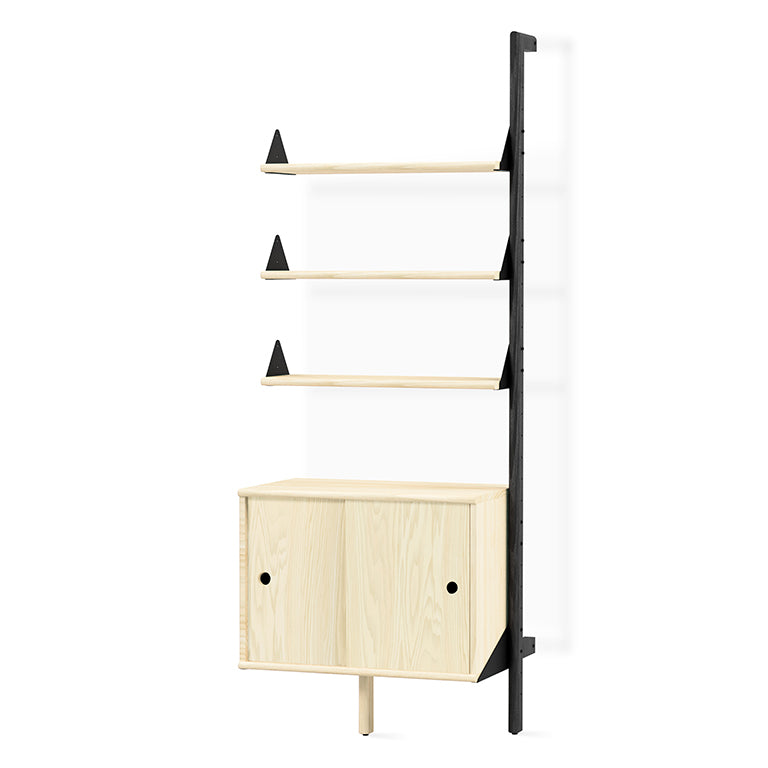 Gus* Modern BRANCH Black / Blonde Ash with Black storage add-on