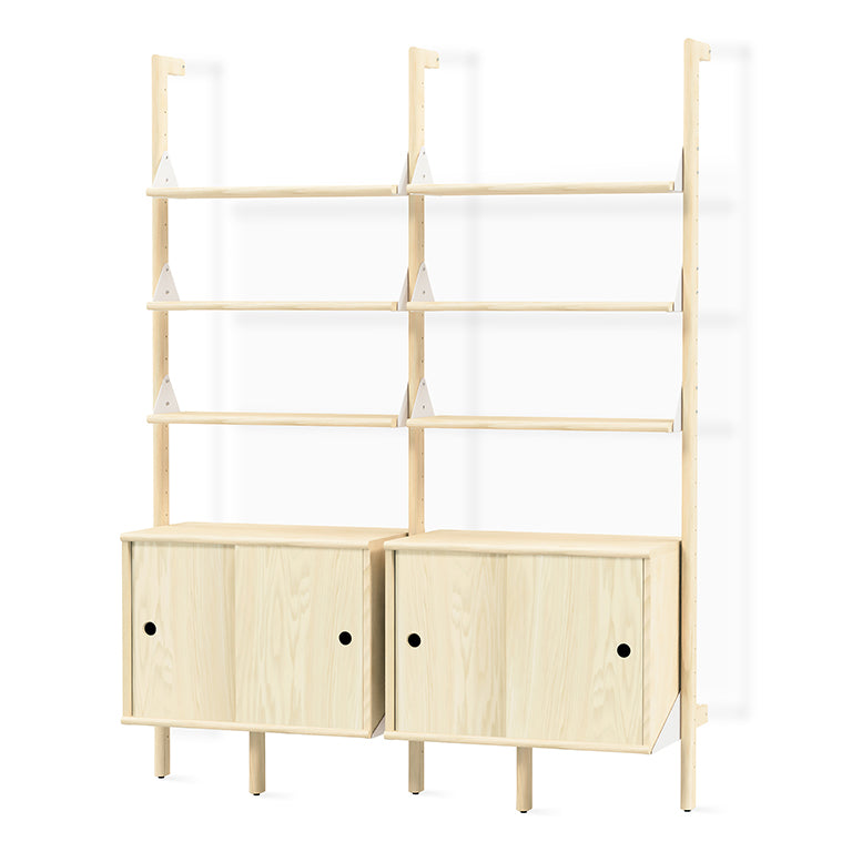 Gus* Modern BRANCH-2 Blonde Ash with White storage unit