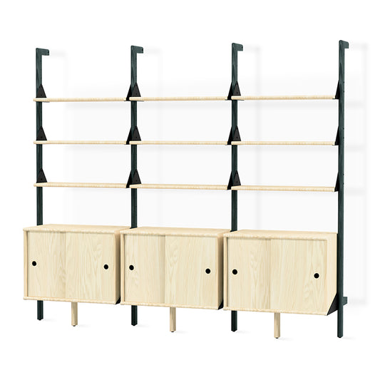 Gus* Modern BRANCH-3 Black / Blonde Ash with Black storage unit