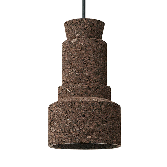 Gus* Modern BUOY Cork Carbonized small pendant lamp