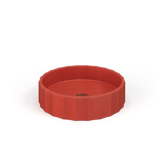 Crete Collective CLIO Cherry concrete vessel sink