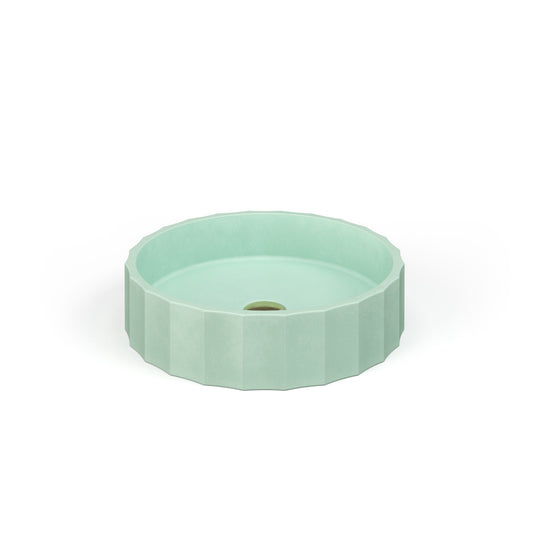 Crete Collective CLIO Mint concrete vessel sink