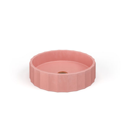 Crete Collective CLIO Rose concrete vessel sink