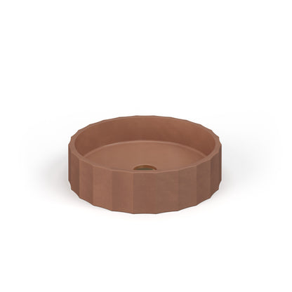 Crete Collective CLIO Rust concrete vessel sink