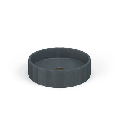 Crete Collective CLIO Slate-3 concrete vessel sink