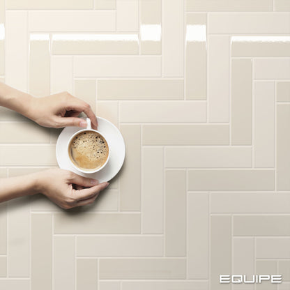 COSTA NOVA Beige Pale 2 x 8 glossy wall tile