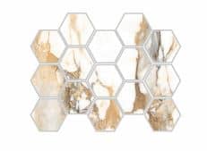 CRASH Beige hexagon tile | mosaic 2 x 2 matte
