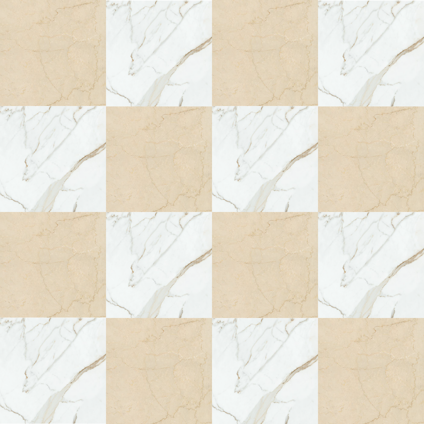 MAJESTIC Crema Rezzato 12 x 12 marble style matte wall / floor tile