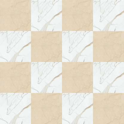 MAJESTIC Crema Rezzato 12 x 12 marble style matte wall / floor tile