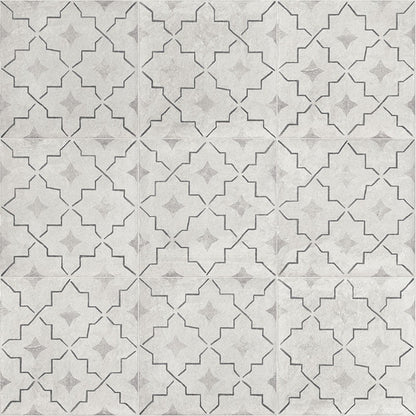 BEDOUIN Grey 8 x 8 patterned wall / floor tile