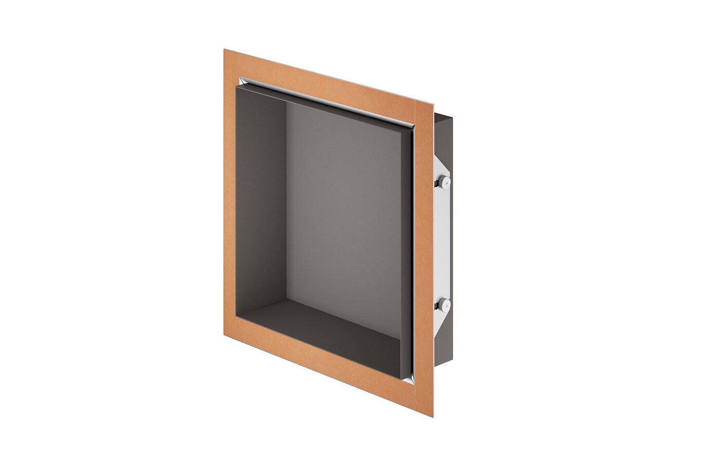 Schluter® DESIGN-NICHE Dark Anthracite 12 x 12 aluminum shower niche