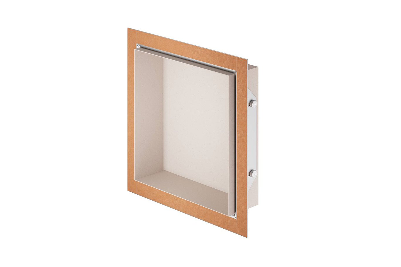 Schluter® DESIGN-NICHE Ivory 12 x 12 aluminum shower niche