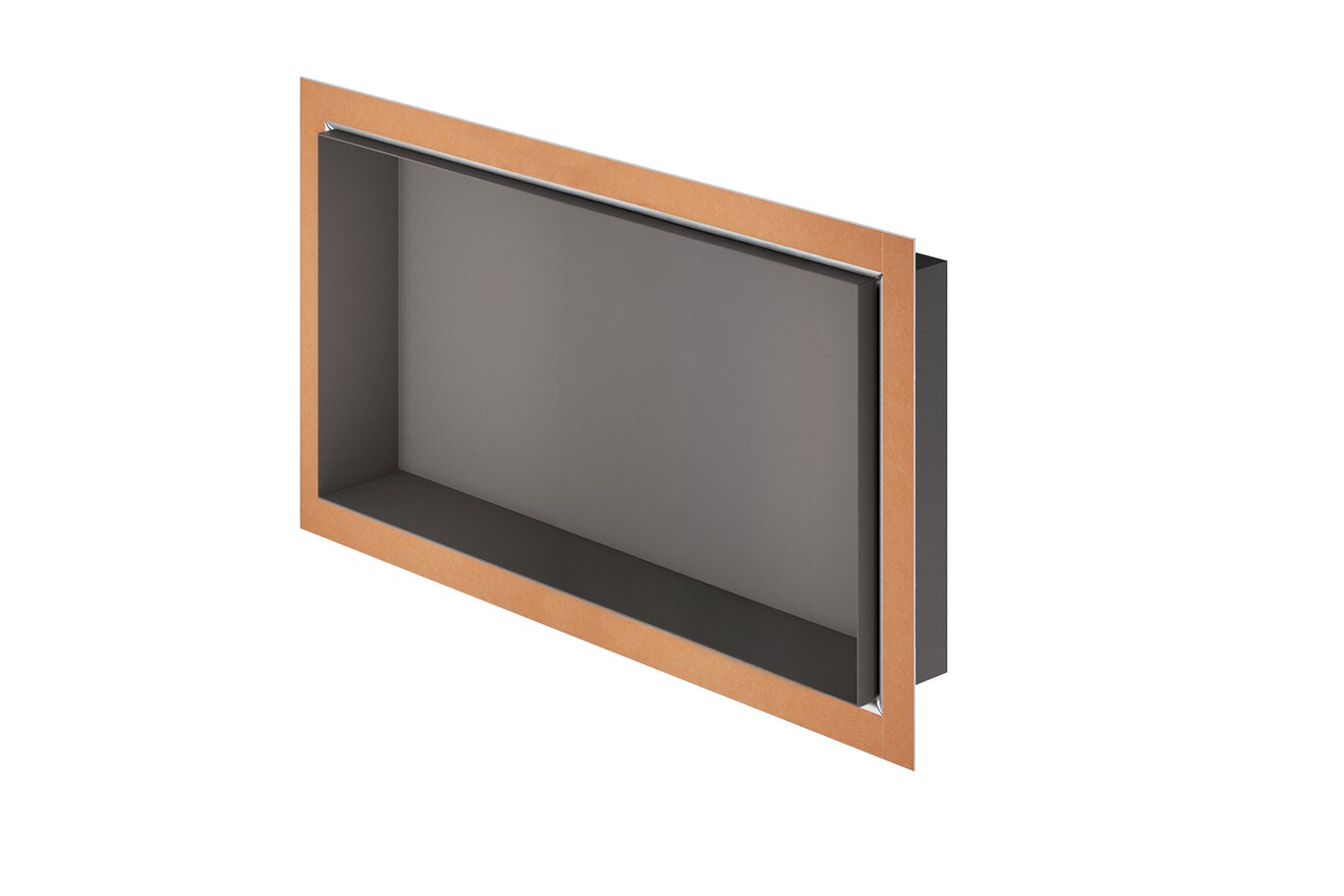 Schluter® DESIGN-NICHE Dark Anthracite 12 x 24 aluminum shower niche