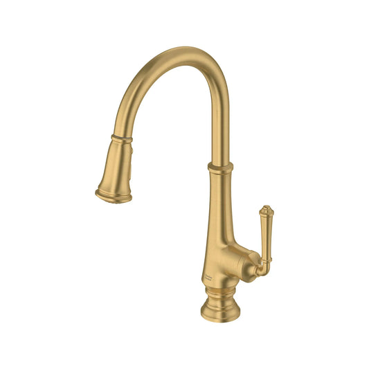 American Standard DELANCEY Brushed Cool Sunrise pull-down kitchen faucet