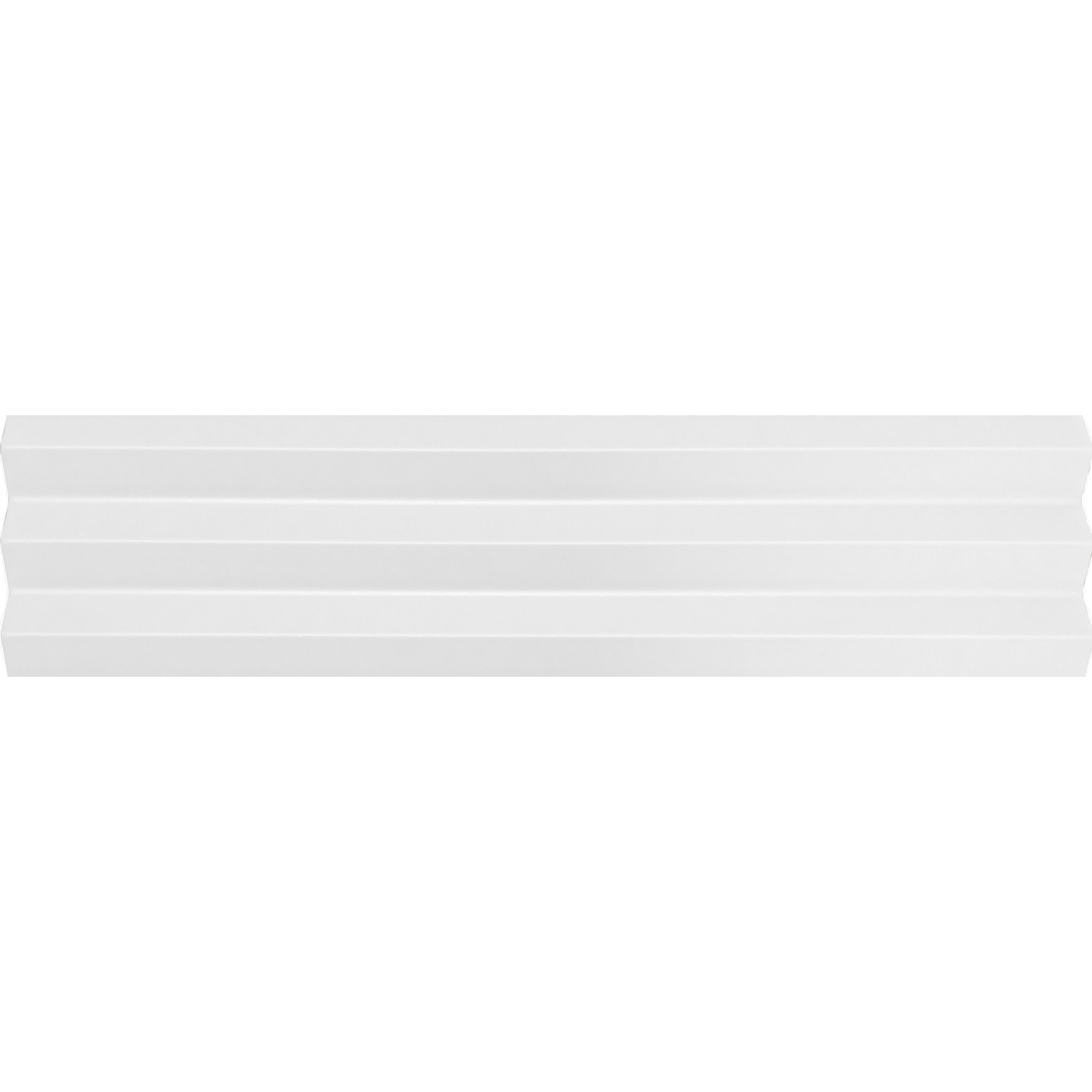 ACANTO White 4 x 16 v-ribbed matte wall tile