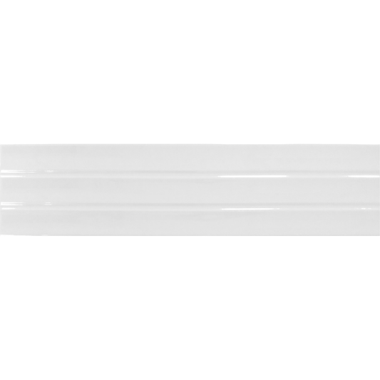 ACANTO White 4 x 16 reeded glossy wall tile