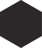 APINI Black 10-inch hex matte wall / floor tile