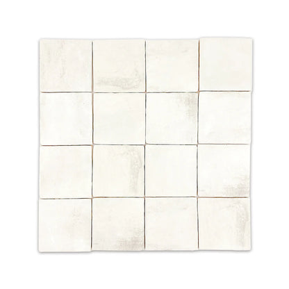 HEARTH Plaster 4 x 4 zellige style matte wall tile