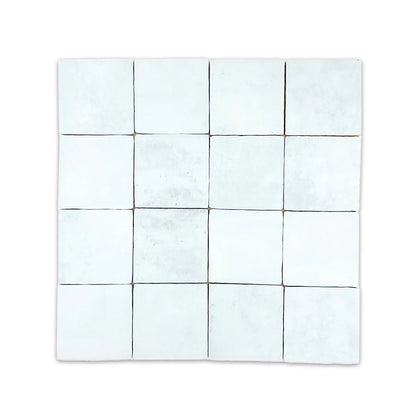 HEARTH Sky Blue 4 x 4 zellige style matte wall tile