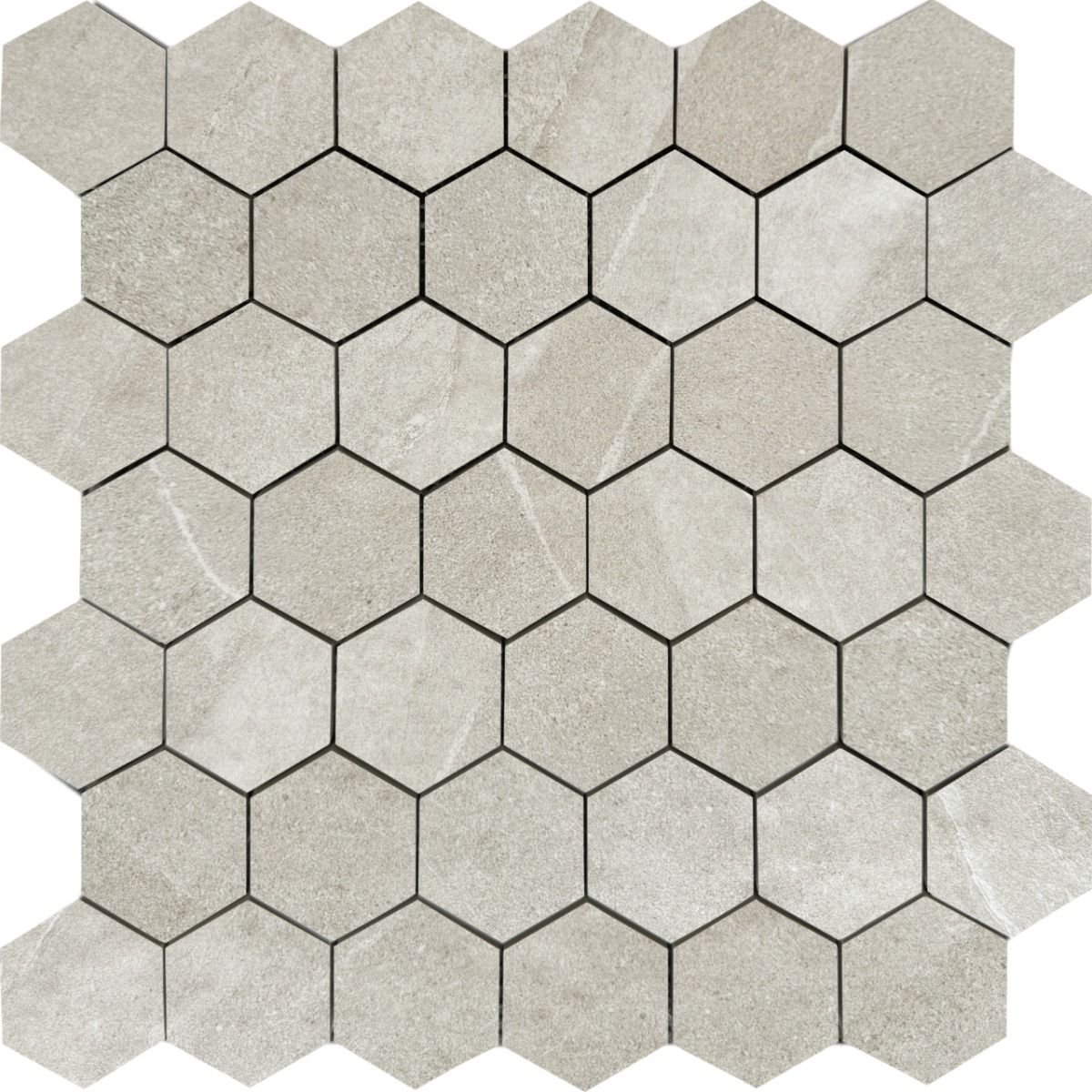 ASHIMA Sand 2-inch hexagon mosaic matte wall / floor tile