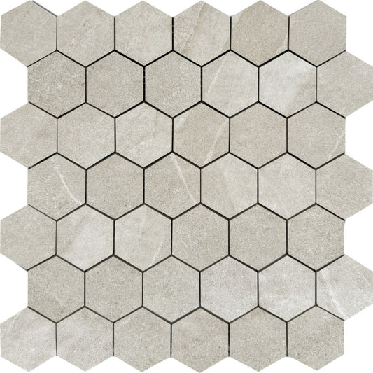 ASHIMA Sand 2-inch hexagon mosaic matte wall / floor tile