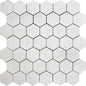 ASHIMA White 2-inch hexagon mosaic matte wall / floor tile