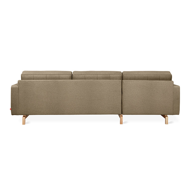Gus* Modern JANE 2 Merino Mocha bi-sectional with Natural Ash base
