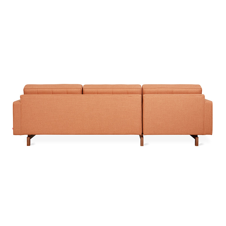 Gus* Modern JANE 2 Caledon Sedona bi-sectional with Walnut base