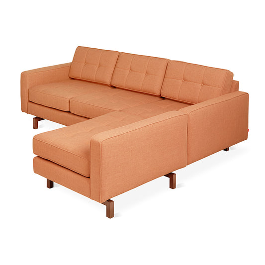 Gus* Modern JANE 2 Caledon Sedona loft bi-sectional with Walnut base