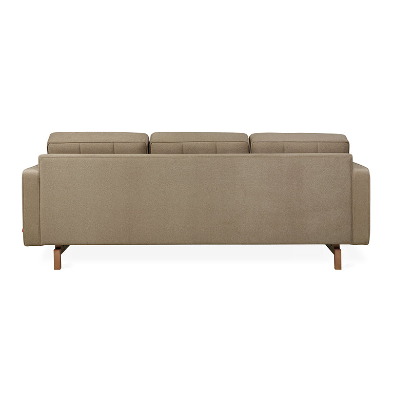 Gus* Modern JANE 2 Merino Mocha loft bi-sectional with Walnut base